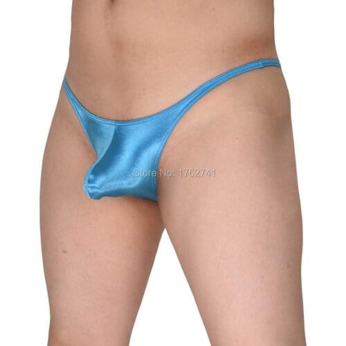 Mens Micro Thong String Shiny Bikini Briefs T-back Guys Underwear Sexy Micro Mini Pants