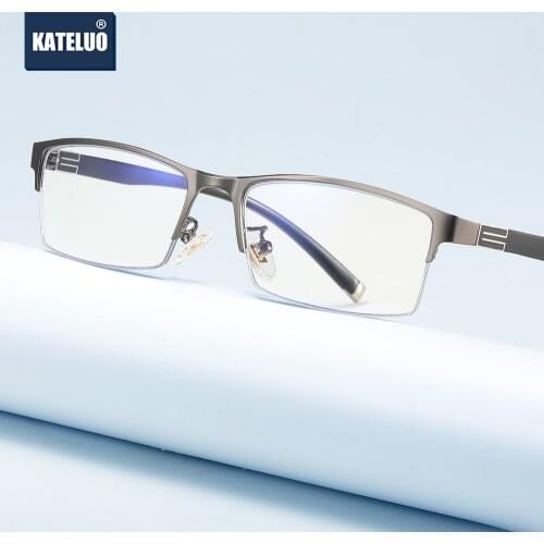KATELUO 2020 Mens Anti Blue Light Laser Fatigue Radiation-resistant Glasses Computer Goggles Mens Optical Eyeglasses Frame 2806