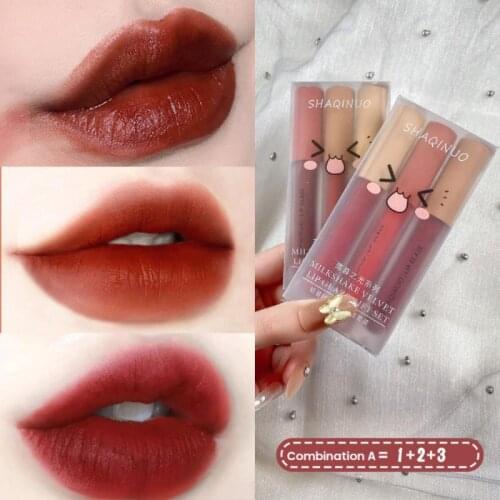 Velvet Matte Lip Glaze Lip Gloss Set Liquid Lipstick Waterproof Lip Gloss Not Easy To Fade Long-lasting Natural Lips Make Up