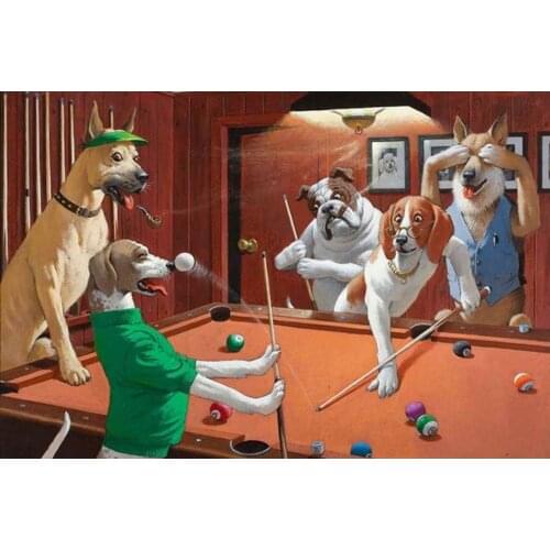 Full square/round Embroidery 5D DIY diamond painting Billiard pet 3D Cross stitch kits mosaic wall stickers