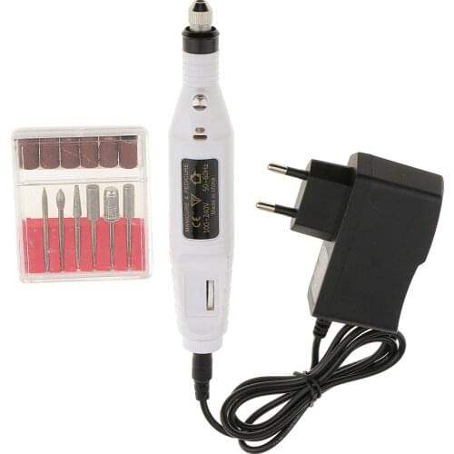 Protable Mini Electric File Nail Drill Manicure Machine Kit EU Plug