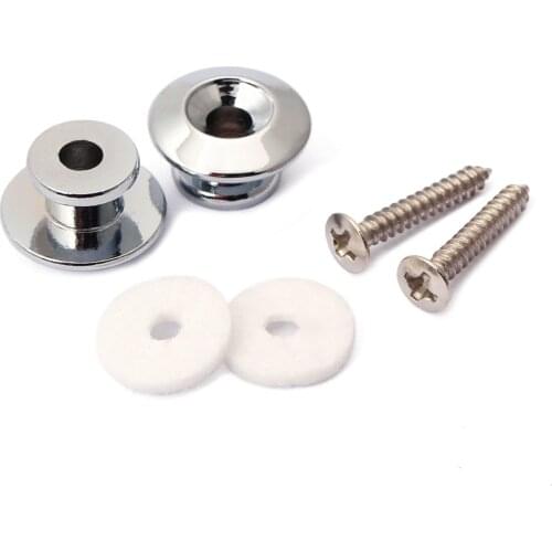 2 PCS Guitar Strap Locks Straplock Buttons Guitar Belt Strap Button with Mounting Screws For Acoustic Electric Bass Guitar Strap