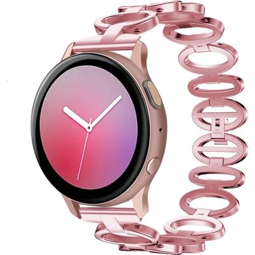 20mm 22mm Stainless Steel Strap for Samsung Galaxy Active 2 42mm 46mm Gear S2 S3 Amazfit GTS Metal Link Bracelet Belt Watch Band