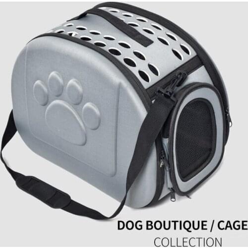 Pet Supplies Fashion Cross-Body Breathable Cat Bag Dog Bag Foldable out Carrying Case Hand-Held Pet Bag for Car Use Dog Carrier