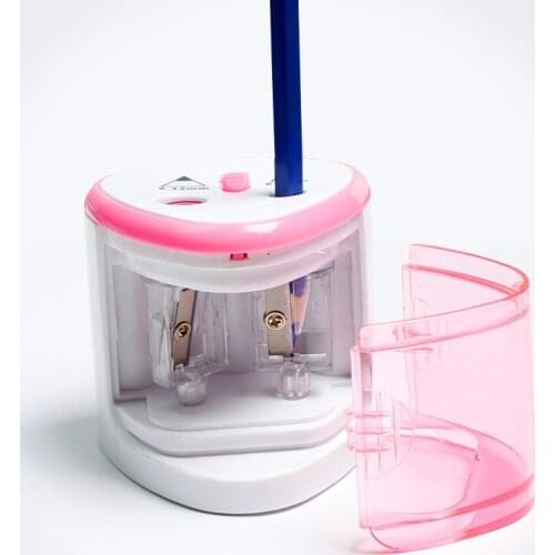Hot Sale Electric Pencil Sharpener Portable Double Hole for Student Classroom Home Office