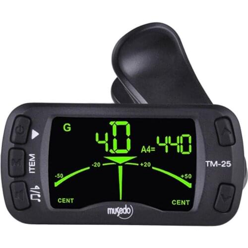 Electric Guitar Tuner Metronome Professional Portable Clip-on Tuner LCD Guitar Chromatic Bass Violin Ukulele Universal Tuner