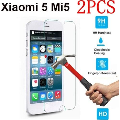 2PCS Original Tempered Glass For XiaoMi M5 Mi5 Screen Protector Toughened protective film For XiaoMi M5 Mi5 Glass