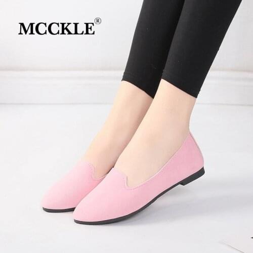 Women Flock Loafer Slip On Ladies Solid Color Casual Flats Shoes Female Comfort Light Pointed Toe Flat Shoe Woman Footwear 2021