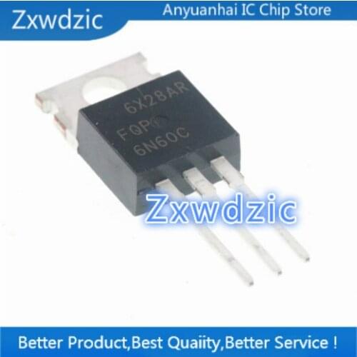 Zxwdzic 10pcs new imported original FQP6N60C 6N60C TO-220 MOS FET 600V 6A
