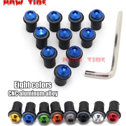 10Ps Motorcycle 5mm Windscreen Windshield Bolts Screw Nut Fastener Kit For SUZUKI Hayabusa GSR 600/750 GSXR 600/750 SV 650