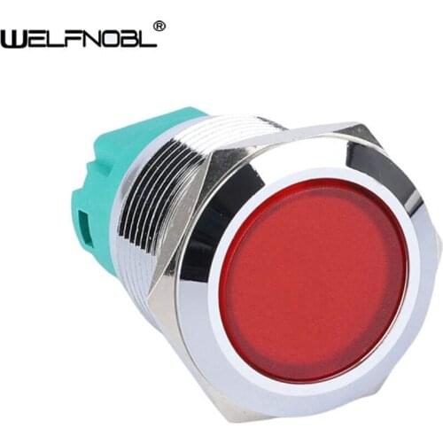 19mm 1NO1NC Self-Locking Momentary Switch Full Illuminated LED Light Waterproof Push |Button Switch