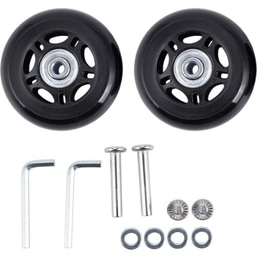 2 Set Luggage Suitcase Replacement Wheels Axles and Wrench Repair set OD 68mm