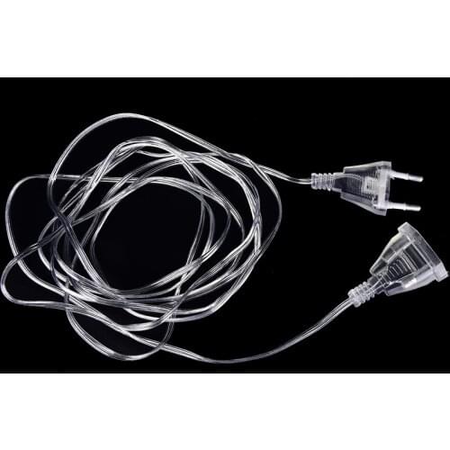 3M Extender Transparent Wire for Christmas Led String light Garden Decoration Indoor Outdoor Usage
