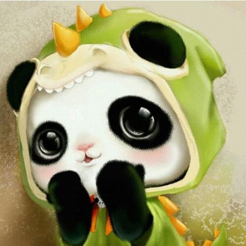 5D Diy Diamond Painting Cross Stitch cartoon Animals Panda Round Drill Diamond Mosaic Kits Diamond Embroidery Home Decoration