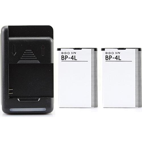 1500mAh BP-4L Phone Battery + USB Charger For Nokia E61i E63 E90 E95 E71 6650 6760 N97 N810 E73 E72 E52 E55 BP4L BP 4L Battery