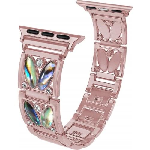 Jewelry Diamond Fashion Strap for Apple Watch Band Series SE/6/5/4/3/2 Women Exquisite Metal Bracelet for iWatch 40/44MM 38/42MM