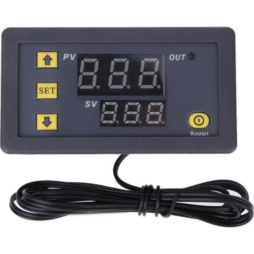 DC 12V 20A LED Digital Temperature Controller Thermostat Heating Cooling Switch Sensor Control Relay