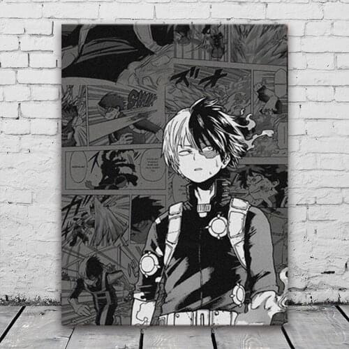 Home Decor Canvas Wall Art Paints Shoto Todoroki My Hero Academia Pictures Printing Anime Modular Artwork Poster For Living Room