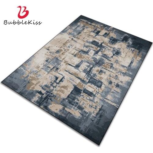 Bubble Kiss Blue Carpets For Living Room Home Creativity Ink Pattern Rug Modern Style Bedroom Abstract Floor Mat Anti Slip Pad