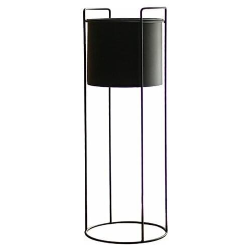Creative Nordic Wrought Iron Flower Stand Black Balcony Living Room Interior Floor-Standing Plant Metal Flower Bracket shelf