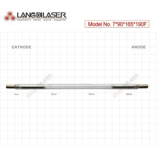 Q-switched ND:YAG laser lamp , size : 7*90*165*190F - pole , xenon flash lamp for 1064nm YAG laser system