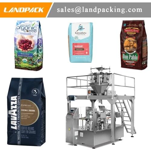 Multihead Weigher Doypack Packaging Machine For Coffee Beans Package
