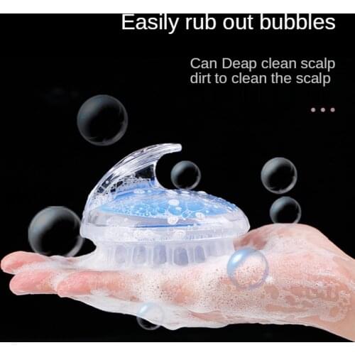 Does Not Hurt The Hair Crystal Transparent Head Massage Shampoo Brush Shampoo Massage Brush Bath Brush Silicone Shampoo Brush