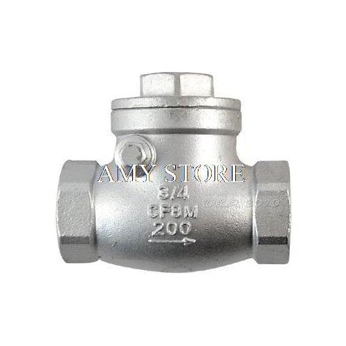 New 3/4" Female BSPP 304 Stainless Steel Swing Check Valve WOG 200 PSI PN16 SS304 SUS304