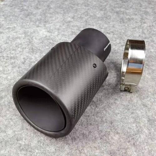 1 Pcs Matte Exhaust Pipe Manifold Muffler Tip Car Universal Length ABout 175MM Stainless Steel Nozzles Tailpipe