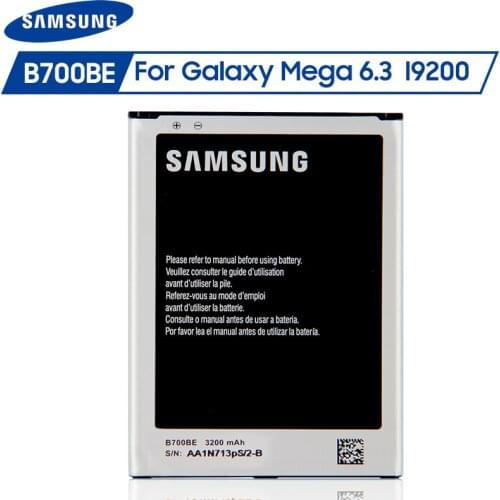 Original Samsung Battery B700BC B700BE For Samsung Galaxy I9200 Galaxy Mega 6.3 Authentic Battery 3200mAh