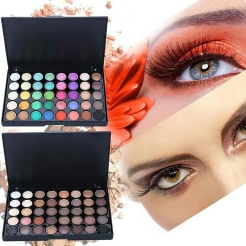 40 Color Professional Eyeshadow Palette Warm Color Smoky Makeup Palette Matte Multicolor Eyeshadow Palette Lasting