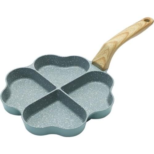 896A Four Hole Frying Pot Pan Creative Heart-Shaped Easy Clean Eggs Cooker Omelet Pan