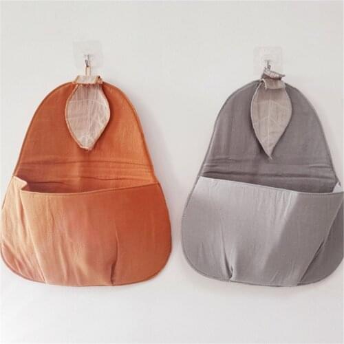 Nordic Style Pear Shape Storage Bag Handmade Fruit Organizer Cotton Bag Wall Decor Baby Room Nursery Decoration