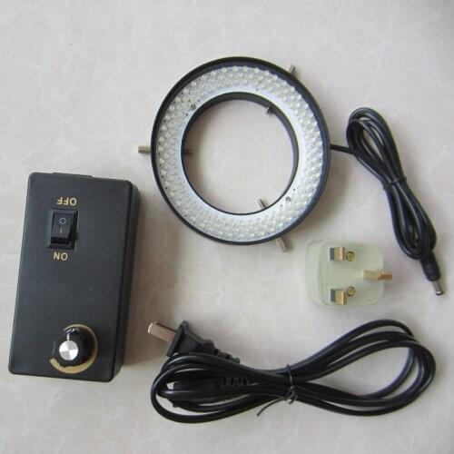 144pcs White Light LED Adjustable Ring Lamp Illuminated Ring Bulb for Stereo Microscope 90V-220V with Inner Diameter 72mm