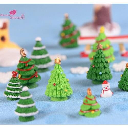 Christmas micro landscape accessories many sizes of Christmas tree ornaments resin crafts lovely home decoration