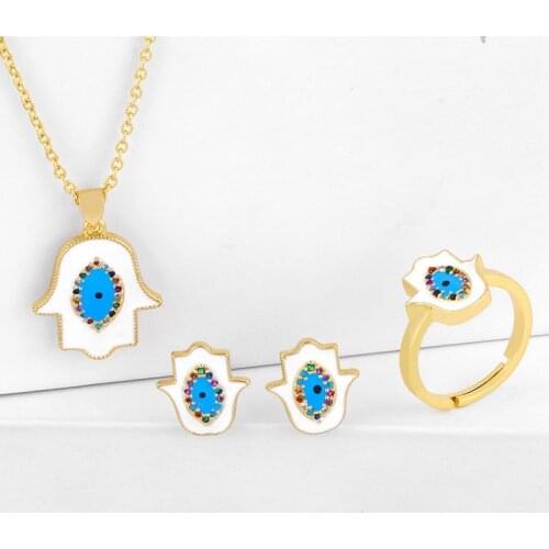 Vintage Ethnic Turkey Evil Eye Necklace For Women Gold Color Blue Eye Pendant Choker Clavicle Chain Turkish Jewelry wholesale
