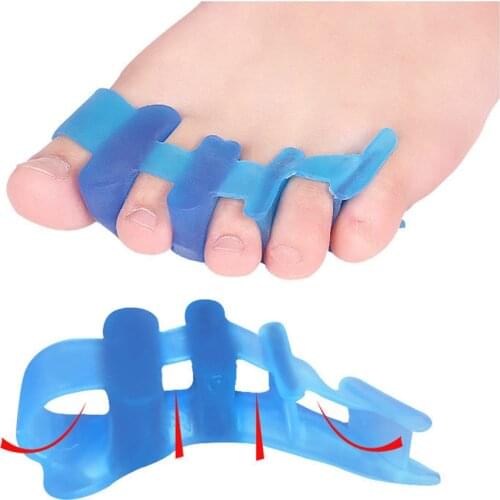 1 Pair Toes Hallux Valgus Corrector Separator Straightener Foot Care Device Silicone Bunion Protector Fingers