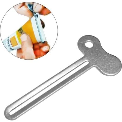 1pc Steel Metal Tube Toothpaste Squeezer Tube Bathroom Hair Color Dye Cosmetic Paint Squeezer Dispenser For Washroom