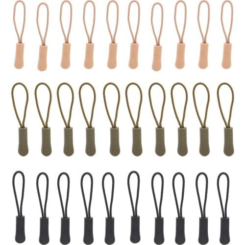 10pcs Fit Rope Cord Replacement Backpack Supplies Zipper Puller Anti Slip End for Family Outdoor Camping Accessories