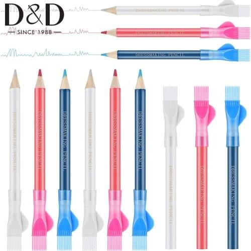 12Pcs Sewing Fabric Pencil Tailor Marker Pencil Dressmakers Fabric Tailor Chalk for Home Tailor Marker Sewing Tracing Tools