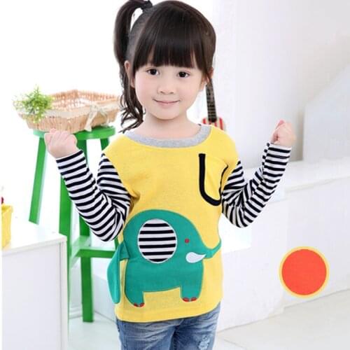 2019 summer Girls boys t-shirts cartoon elephant Children Baby Blouse kids Tee designer brand