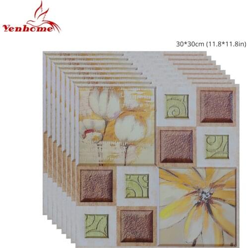 3D Waterproof Removable Wallpaper for Kitchen Tiles Self Adhesive Wall Decals Bathroom Room Wall Stickers Home Decoration Panel