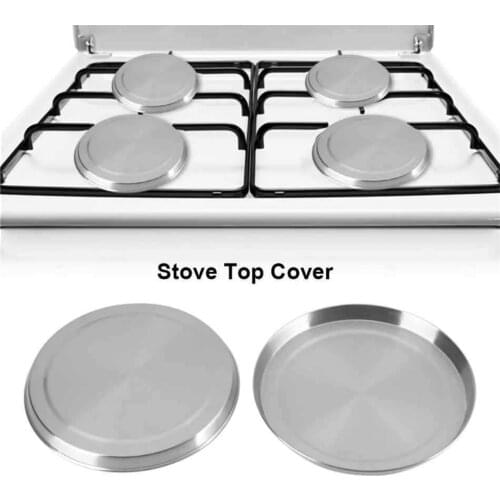 4pcs Stainess Steal Stove Cover Round Burner Lid Dust-proof Boiler Covering Tool