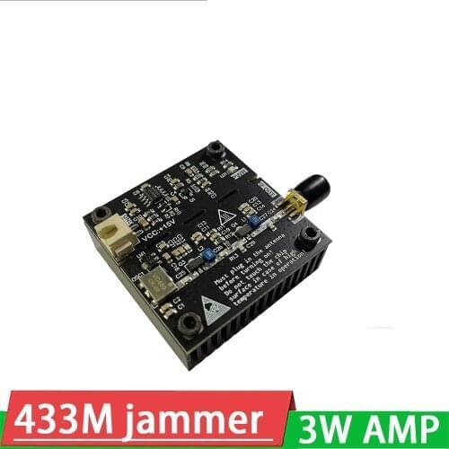 433M interference sweep 433Mhz jammer signal Shielded 3W RF power amplifier F/ 433MHZ wireless remote control