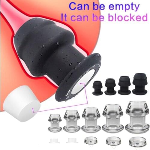 Hollow Butt Plug Analytical Stopper Anal Dilator Dildo Dilator Prostate Massager Analytical Stopper Appliance Speculum Goods