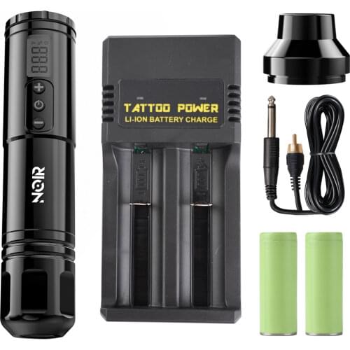 NOIR Wireless Tattoo Battery Power Supply Machine Rotary Pen Replaceable Battery RCA Cord PMU Cartridge Permanent Makeup Eyebrow