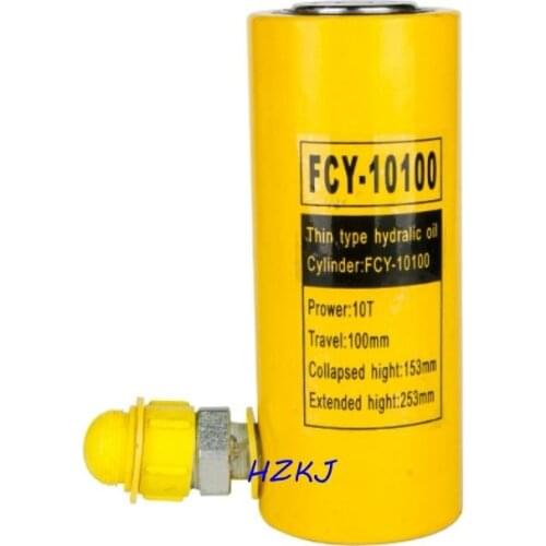 Long type hydraulic cylinder FCY-10100 hydraulic jack with 10T output, 100mm piston stroke