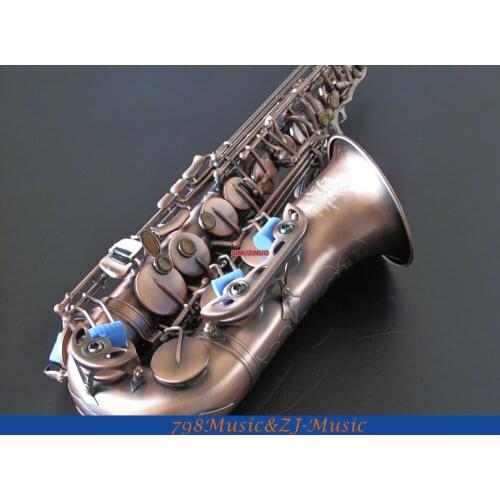 Eb Alto Saxophone Red Antique Surface High F# With