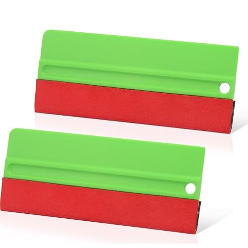 EHDIS 2pcs Carbon Fiber Vinyl Wrap Car Film 3 Layers Felt Squeegee Wrapping Tool Auto Window Tinting Cleaning Tool Ice Scraper