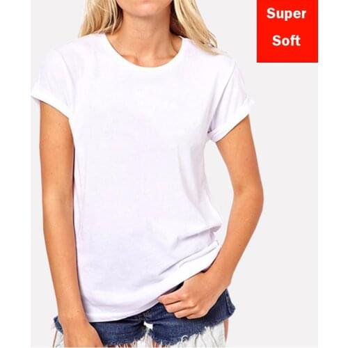 Women Summer Super soft white T shirts Womens Short Sleeve cotton Modal Flexible T-shirt white color Basic casual Tee Shirt